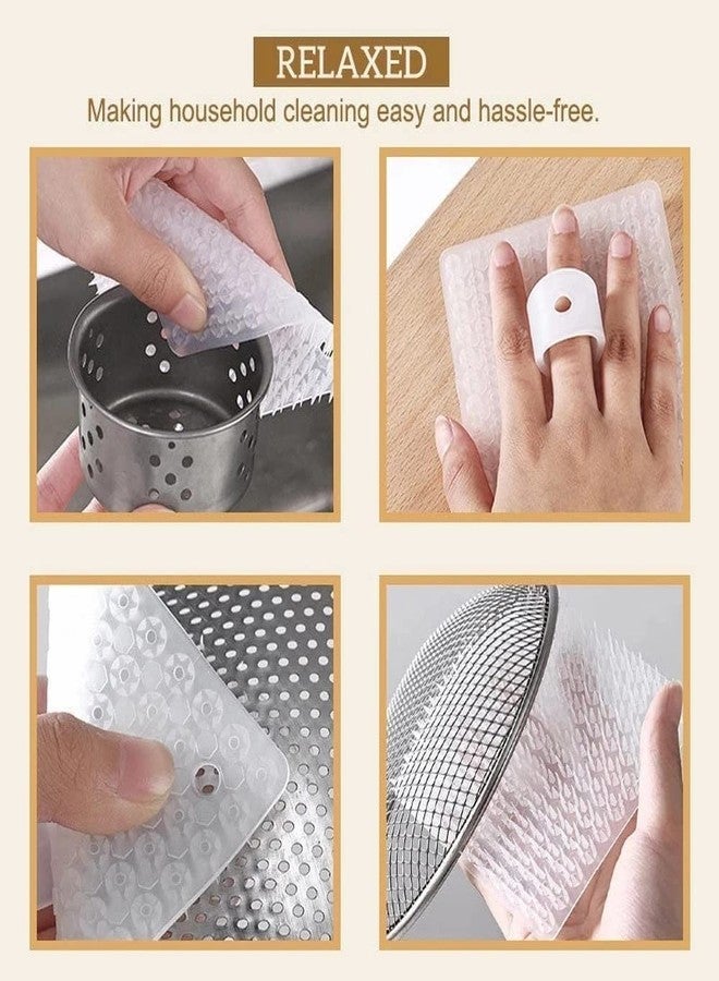 Styxon Silicone Fruit and Vegetable Cleaning Brush with Handle Flexible Kitchen Cleaning Tools | White | Pack-2 - Image 4